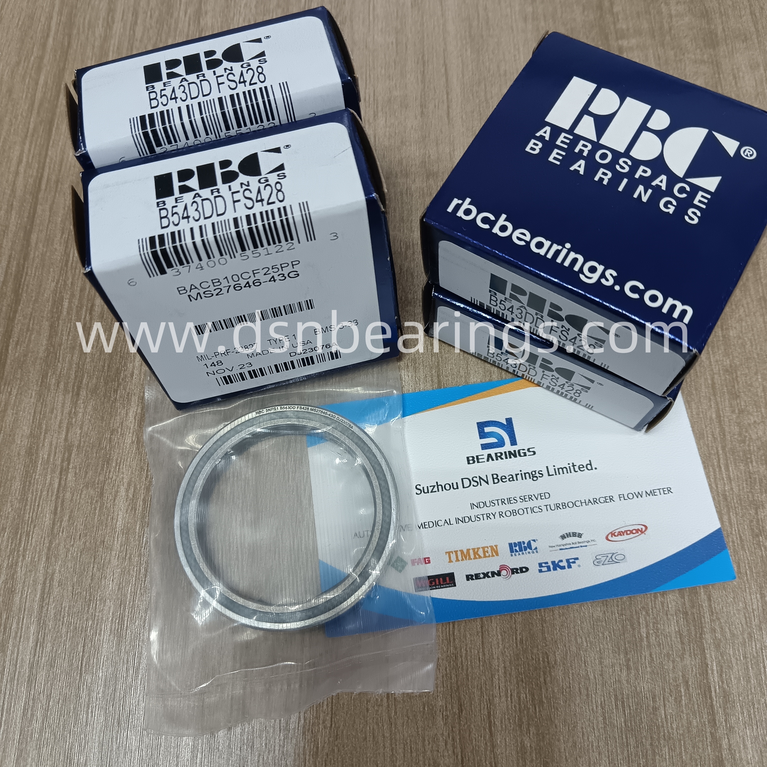 B543DDFS428 RBC Airframe Bearings MS27646-43G / BACB10CF25PP