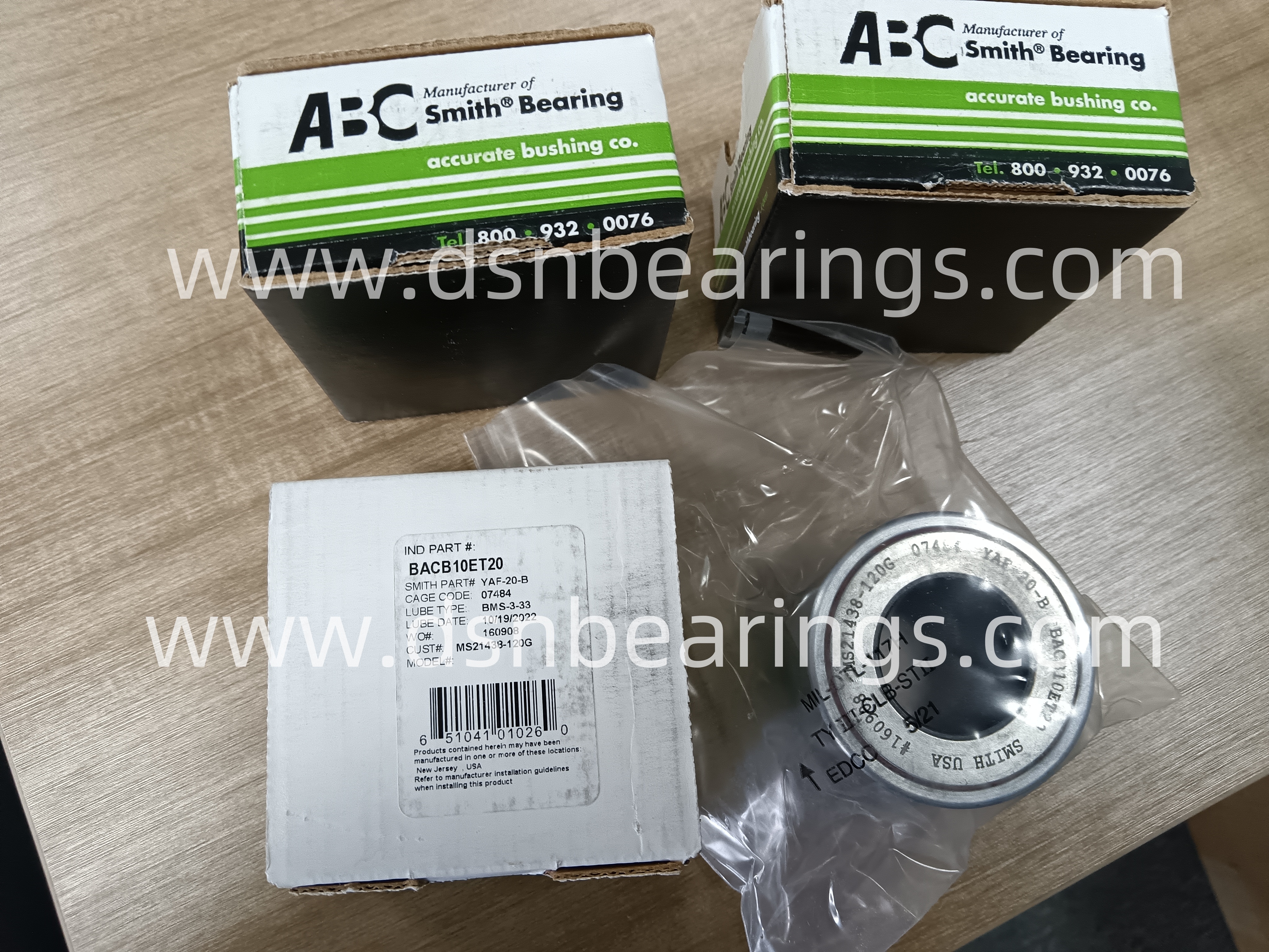 American SMITH aerospace roller bearings YAF-20-B MS21438-120G BACB10ET20