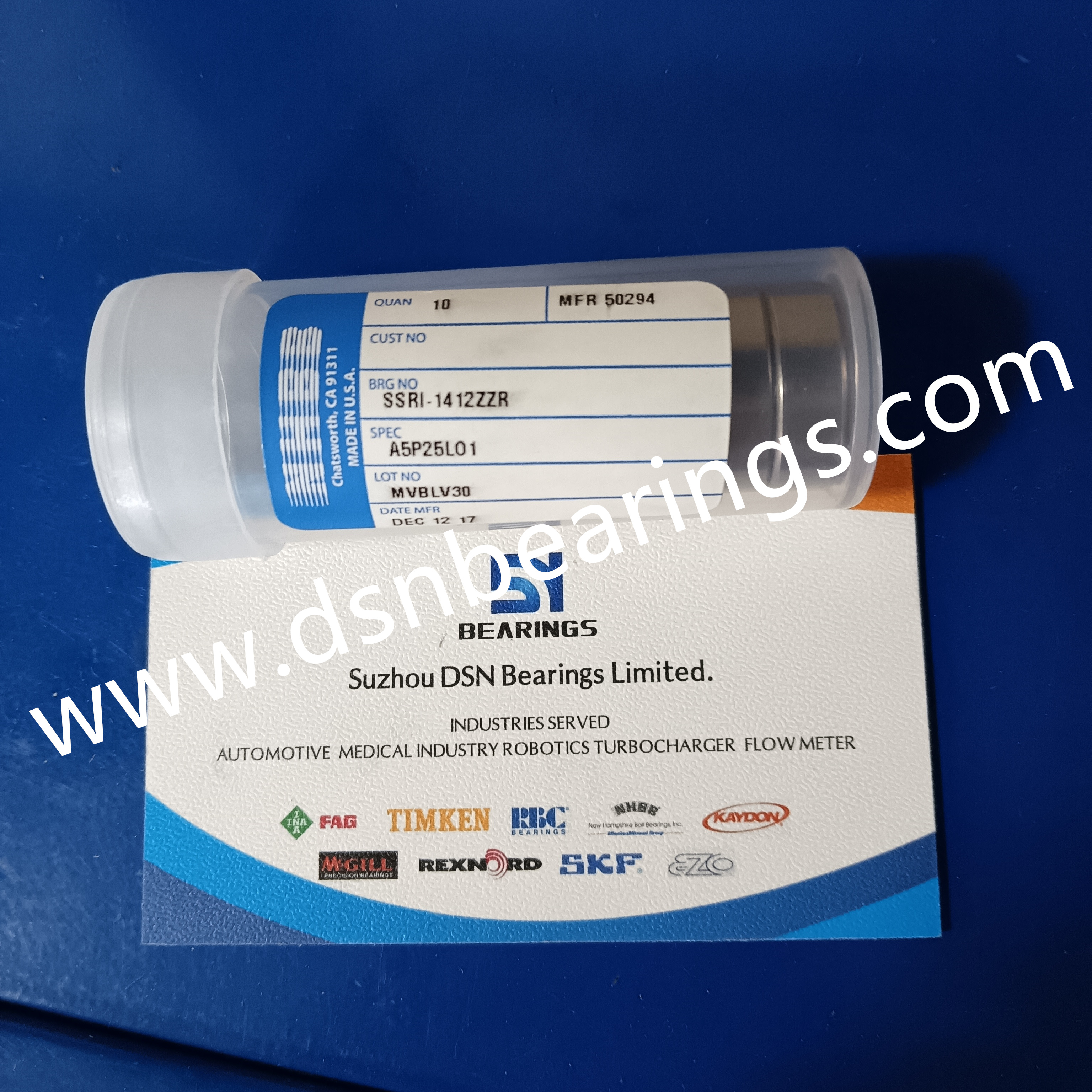 NHBB Miniature Medical bearing SSRI-1412ZZRA5P25L01