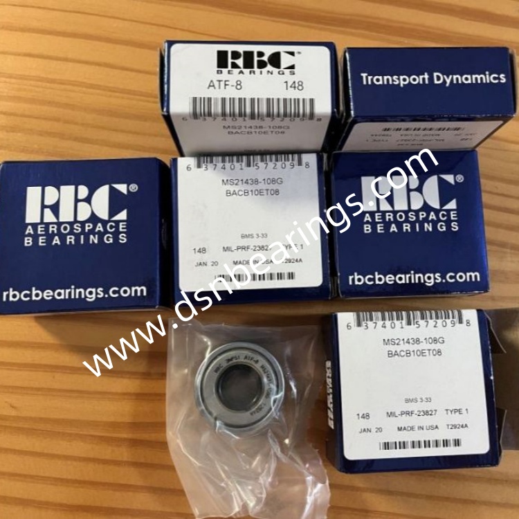 RBC ATF-8 MS21438-108G Aerospace Bearings BACB10ET08