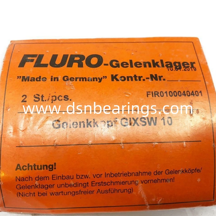 FLURO GIXSW10 Rod End Bearing