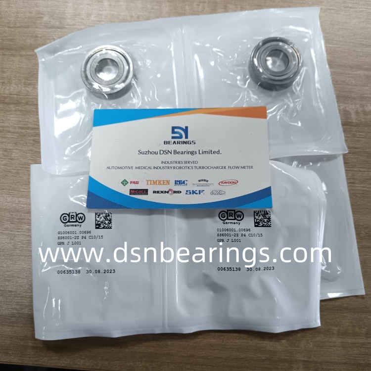 GRW SS6001-2Z P4 C10/15 GPR J L001 medical bearing